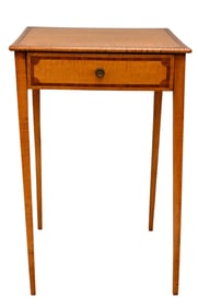 Federal Tiger Maple One Drawer Stand