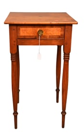 Federal Curly Maple One Drawer Stand