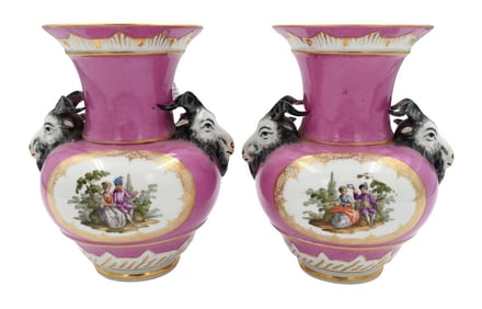 Pair of Berlin Porcelain Vases