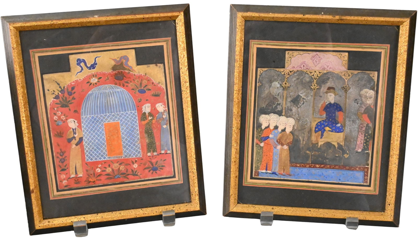 Set of 
Eight 
Persian 
Turkman 
Style 
Miniatures 
15th 
Century (1 of 8)