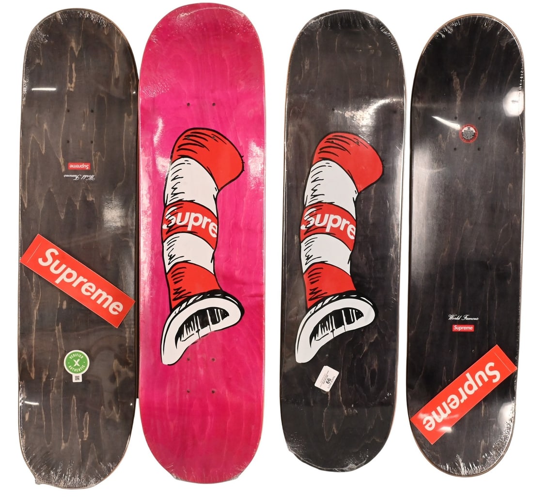 Group of Four Cat in the Hat X Supreme Skateboards (1 of 4)