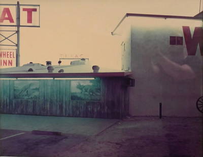 Richard Misrach (American B.1949): Richard Misrach (American B.1949) “Triceratop-Wheel in Truck Stop”, 1984 Chromogenic color print 27? x 33? Provenance: Stroock & Stroock & Lavan