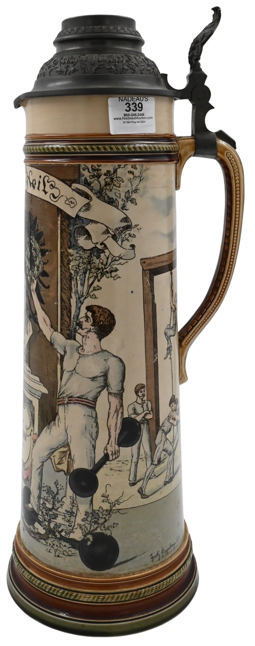 Mettlach Geschutzt Stoneware Stein (1 of 4)