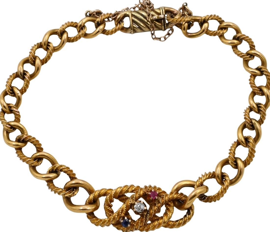 14 Karat Yellow Gold Link Bracelet (1 of 3)