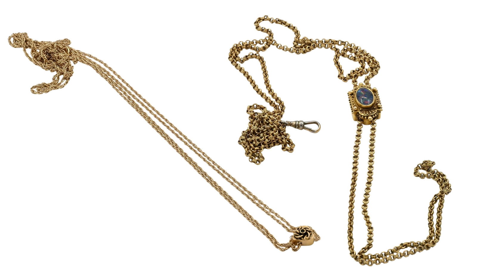 Two 14K Yellow Gold Slide Necklaces (1 of 5)