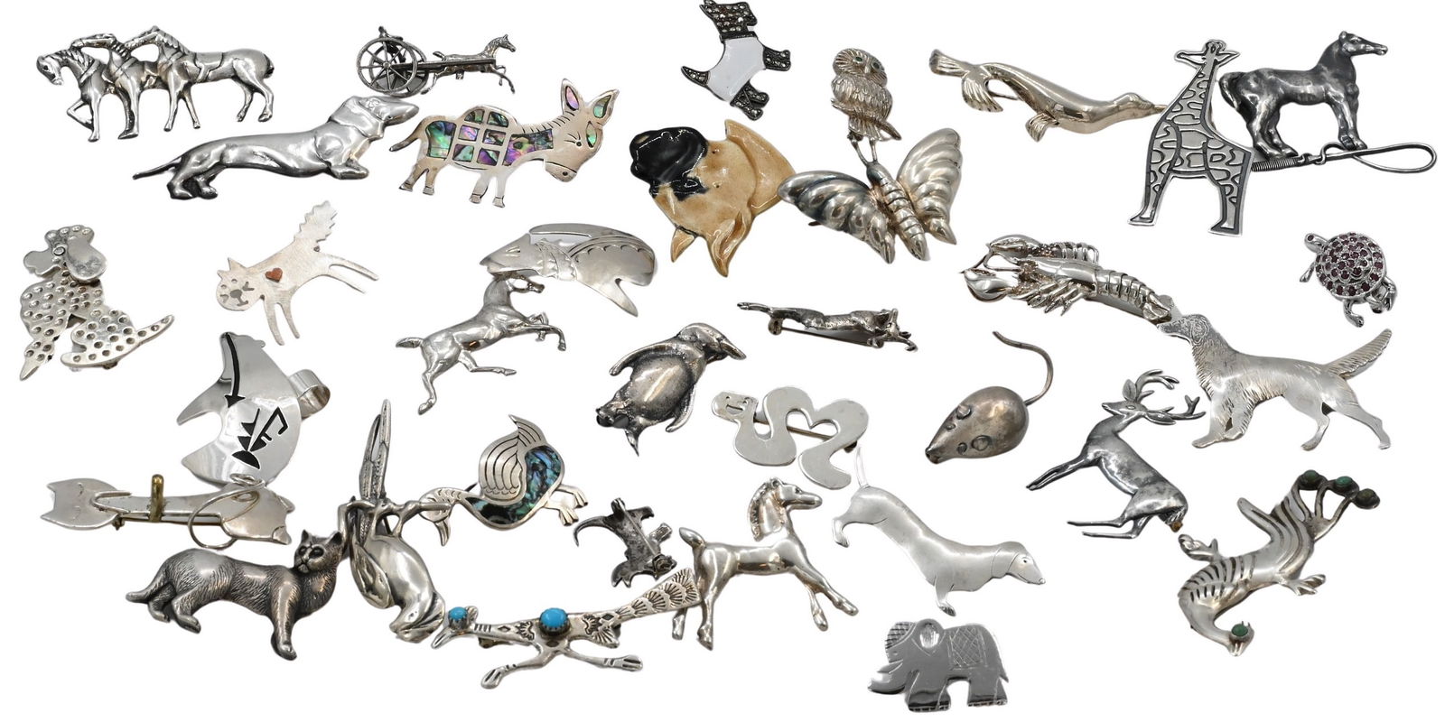 34 Sterling Silver Animal Pins (1 of 5)