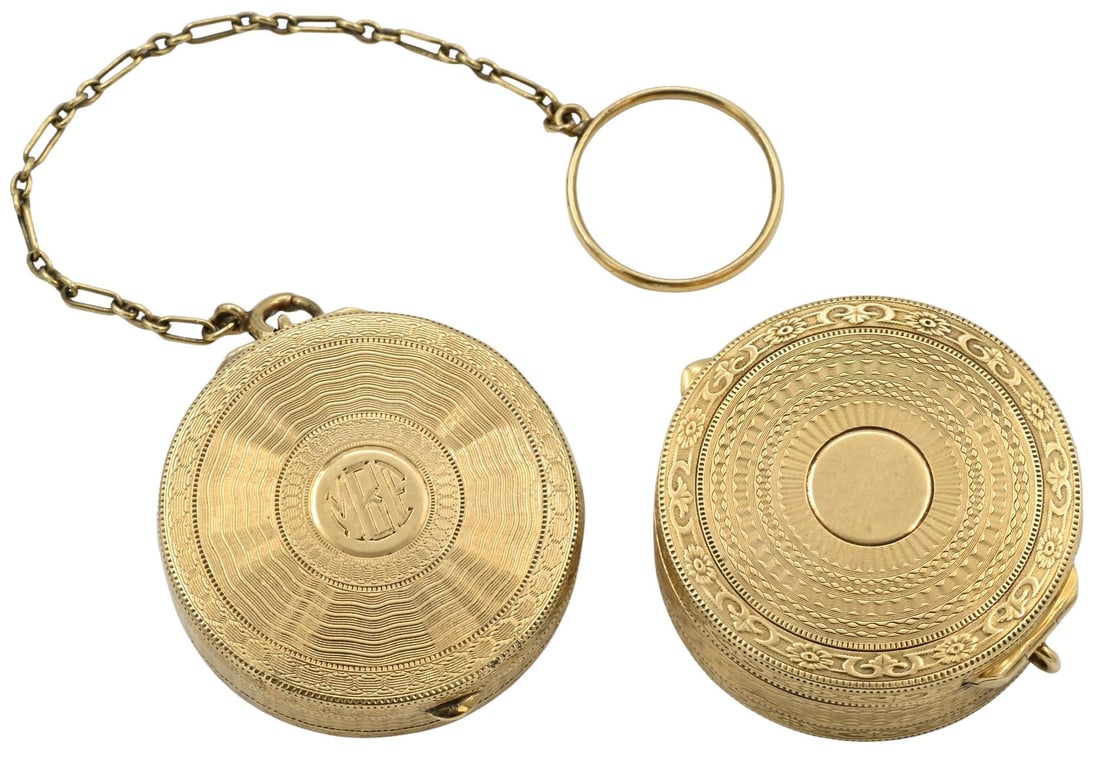 Two 14K Gold Antique Patch Boxes (1 of 4)