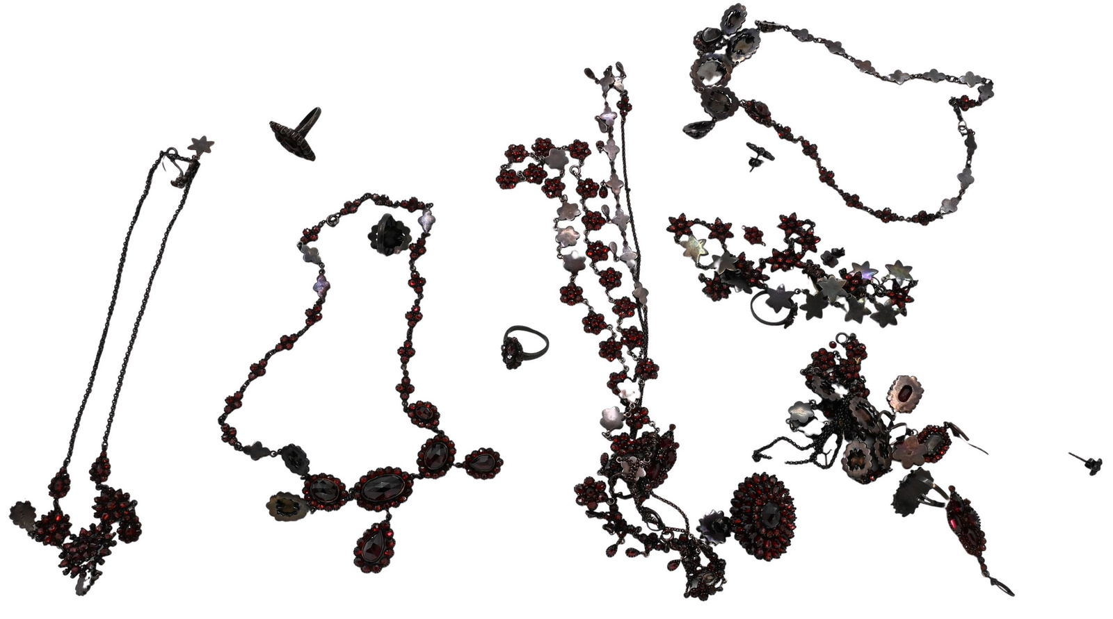 Group of Sterling Silver Jewelry and Garnet Jewelry (1 of 5)