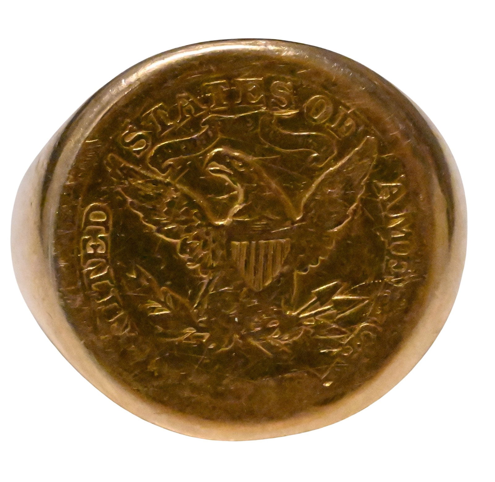 14K Yellow Gold Coin Ring (1 of 4)