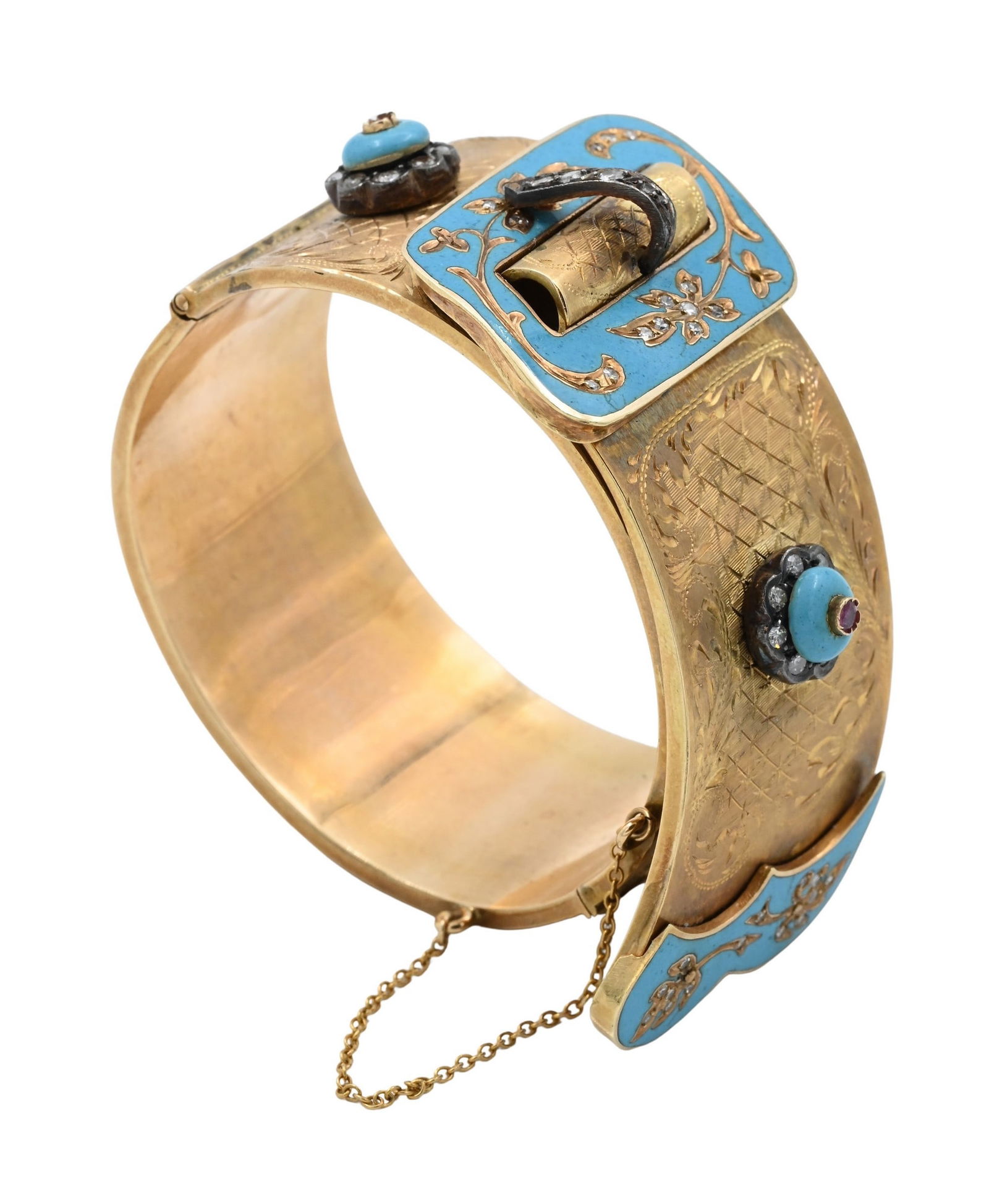 14K Yellow Gold Hinged Bangle Bracelet (1 of 6)