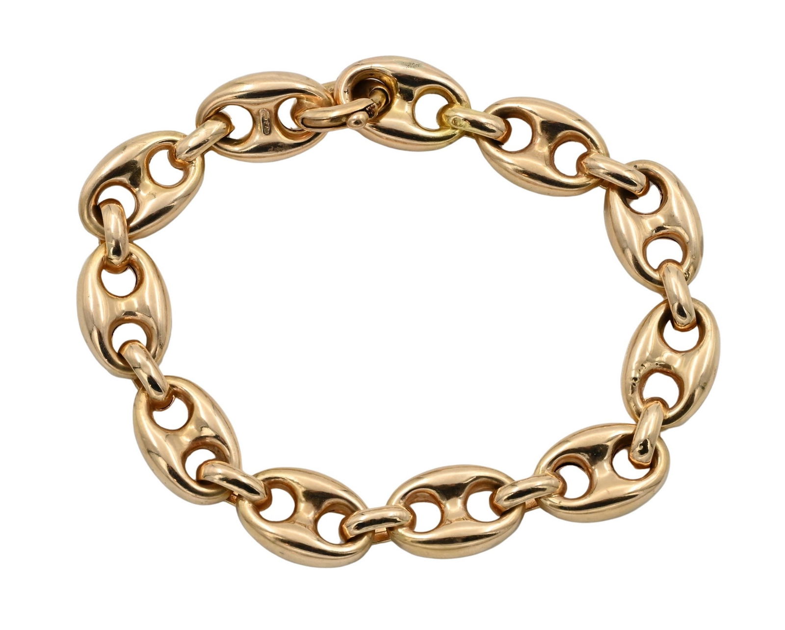 18K Yellow Gold Large Link Bracelet (1 of 4)