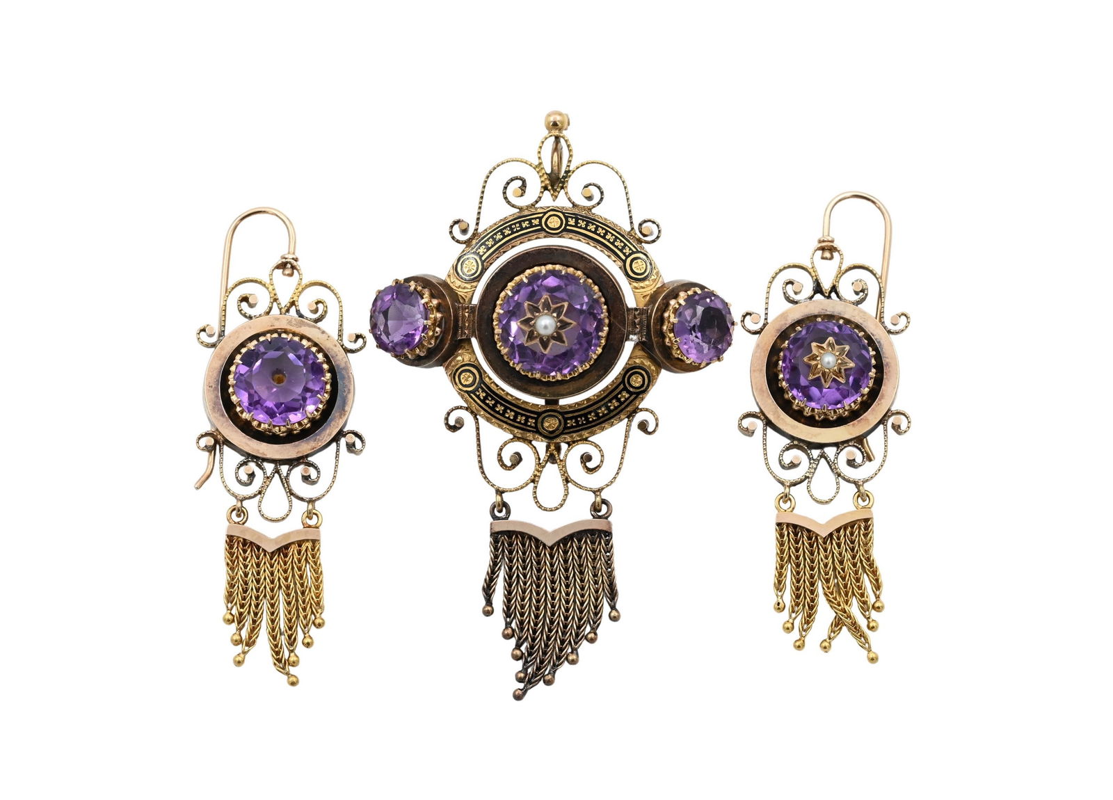 Victorian 14K Yellow Gold Three Piece Set (1 of 6)