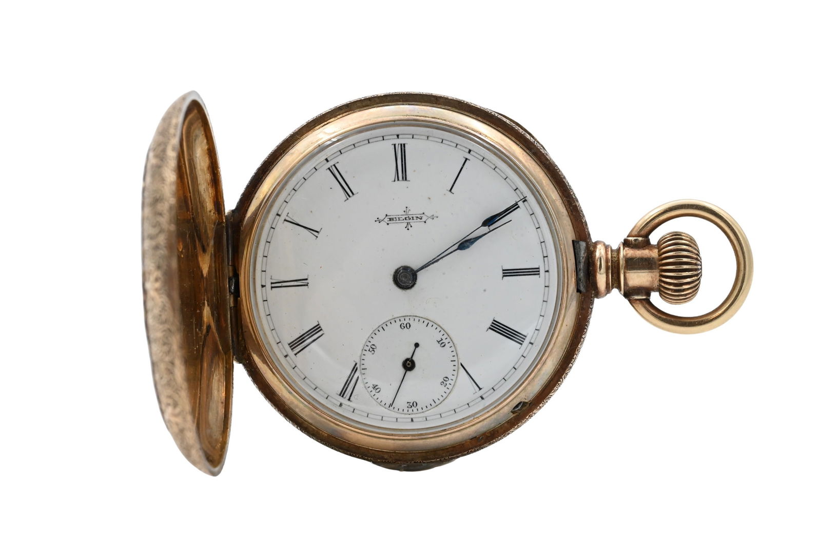Elgin 14K Pink Gold Closed Face Pocket Watch (1 of 5)