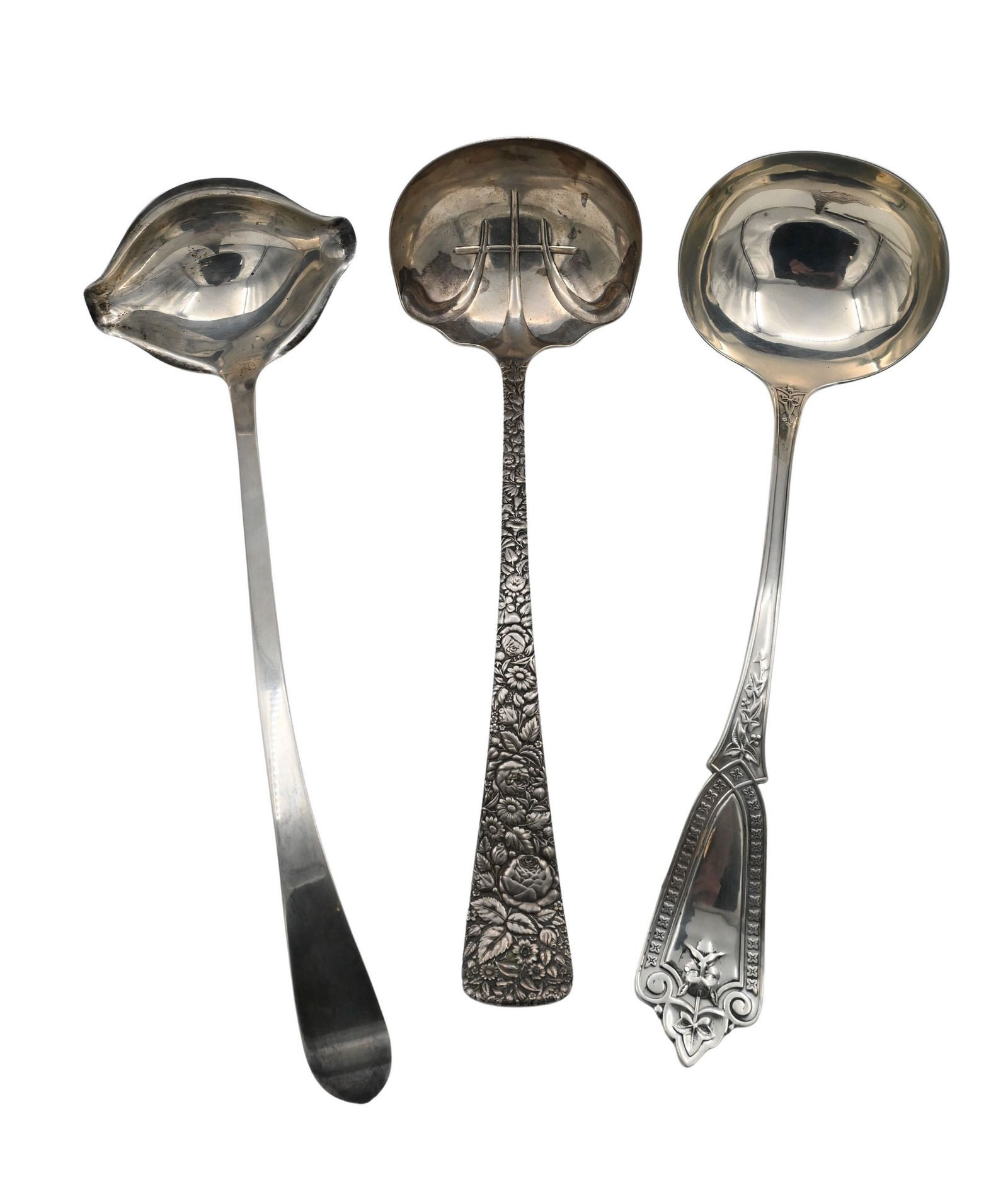 Three Sterling Silver Punch Ladles (1 of 7)