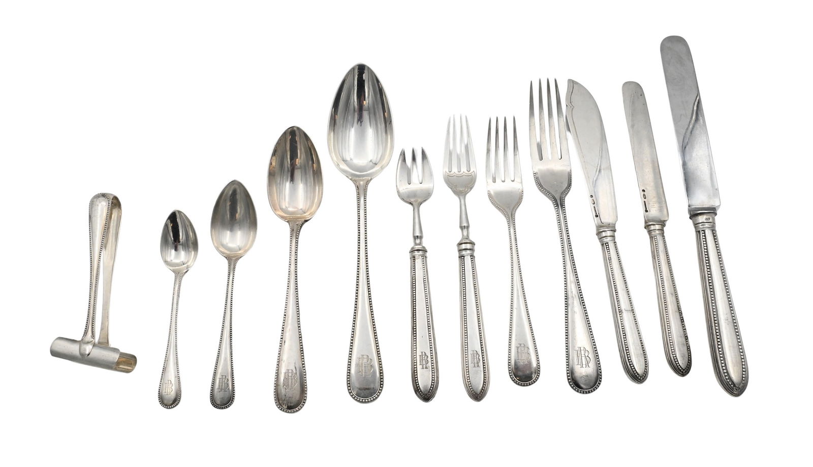 280 Piece Russian Imperial Era Silver Flatware Set by Grachev Brothers of St. Petersburg Former Supp (1 of 11)