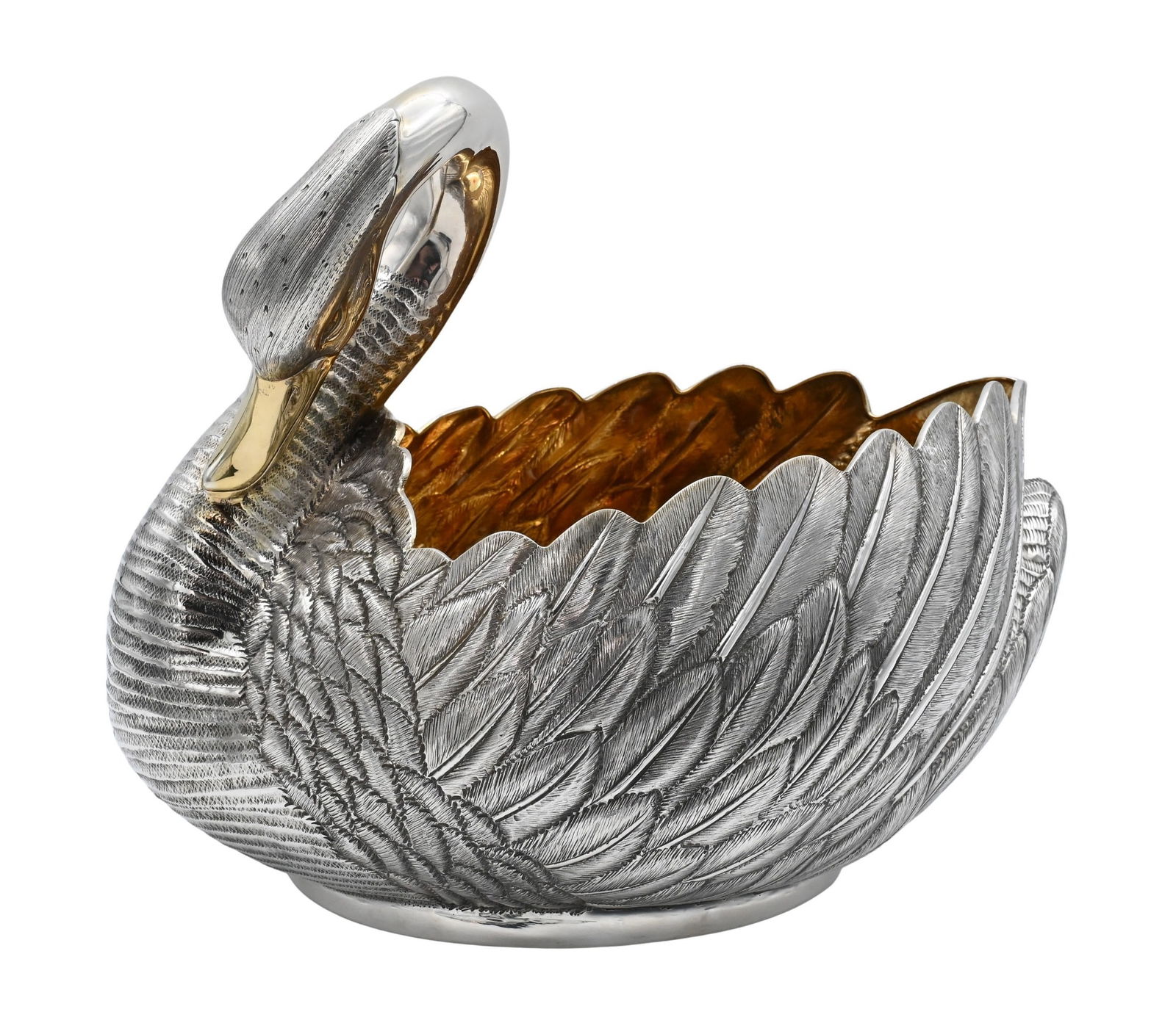 Italian Sterling Silver Swan Basket (1 of 5)