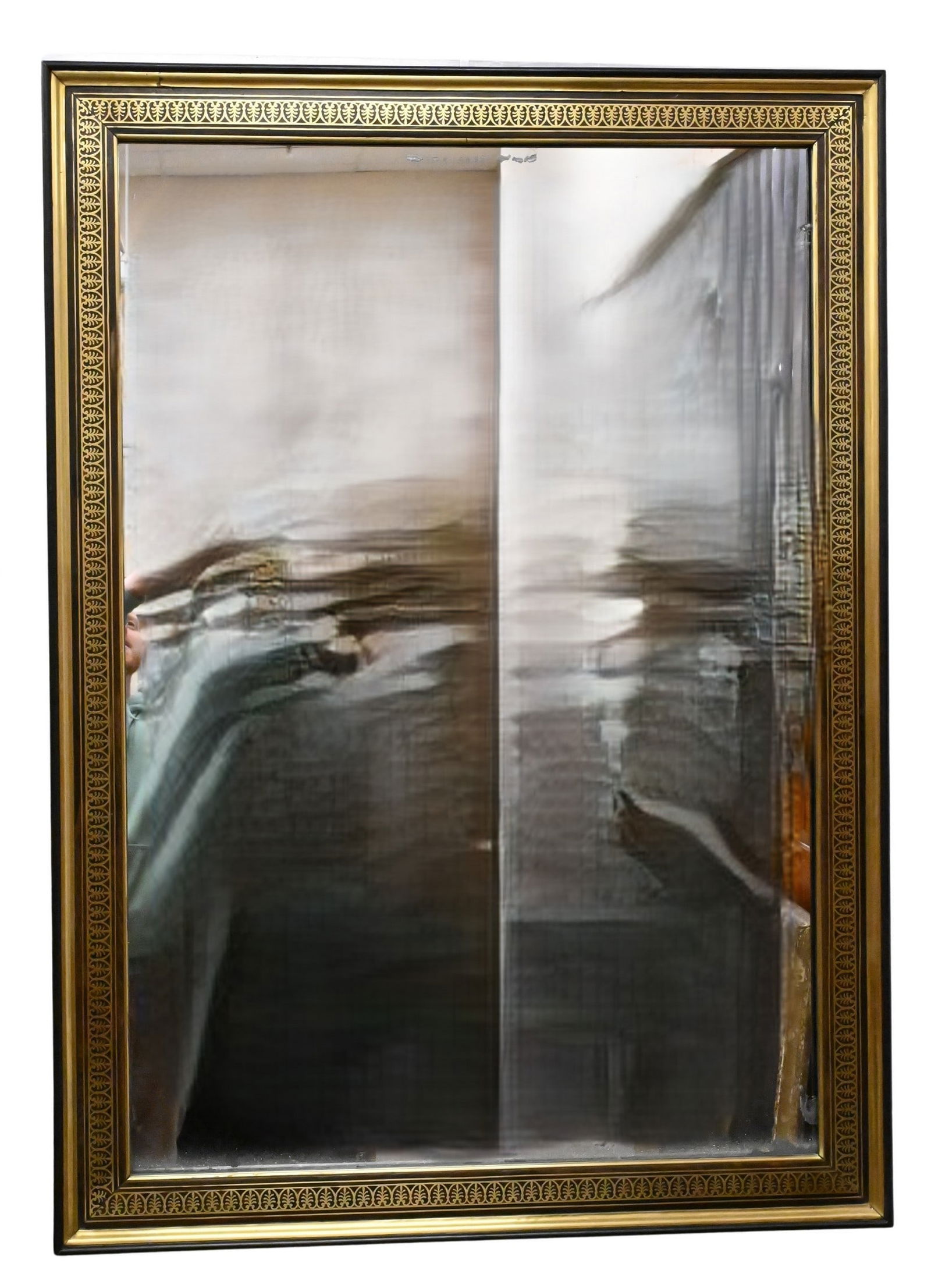 Charles X Brass Inlaid and Ebonized Rosewood Mirror (1 of 6)