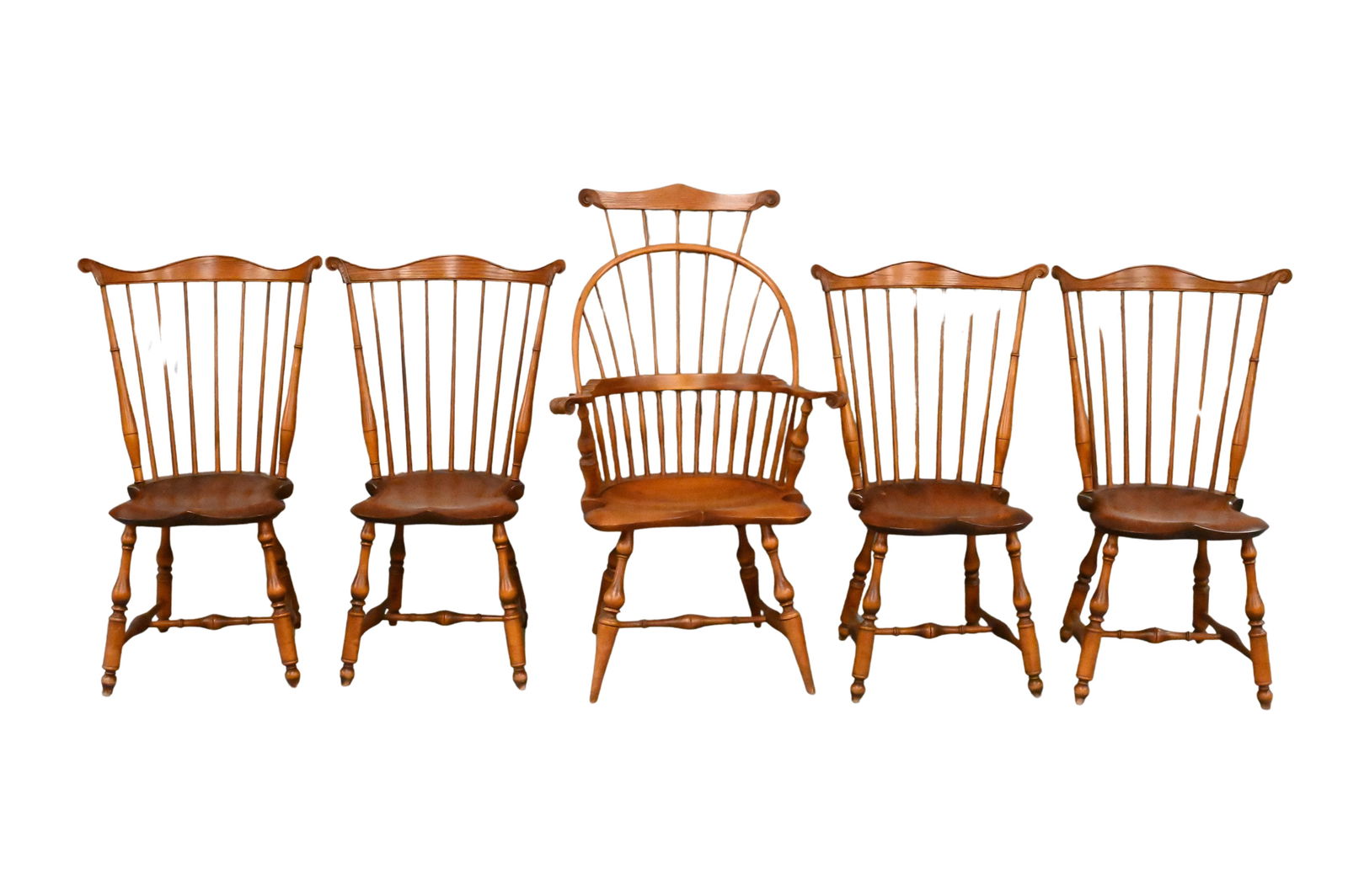 Set of Five D.R. Dimes Windsor Style Chairs 
 (1 of 6)