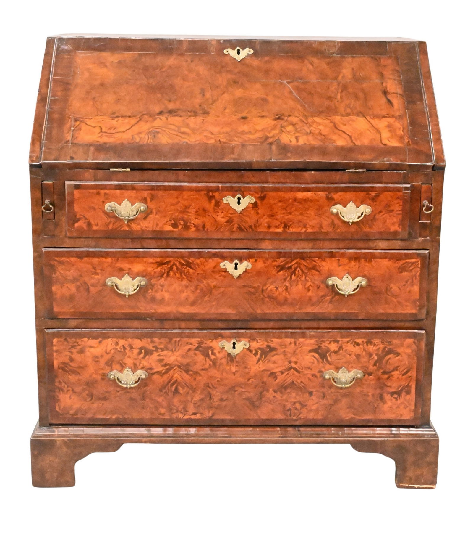 George III Burlwood Slant Front Desk (1 of 5)