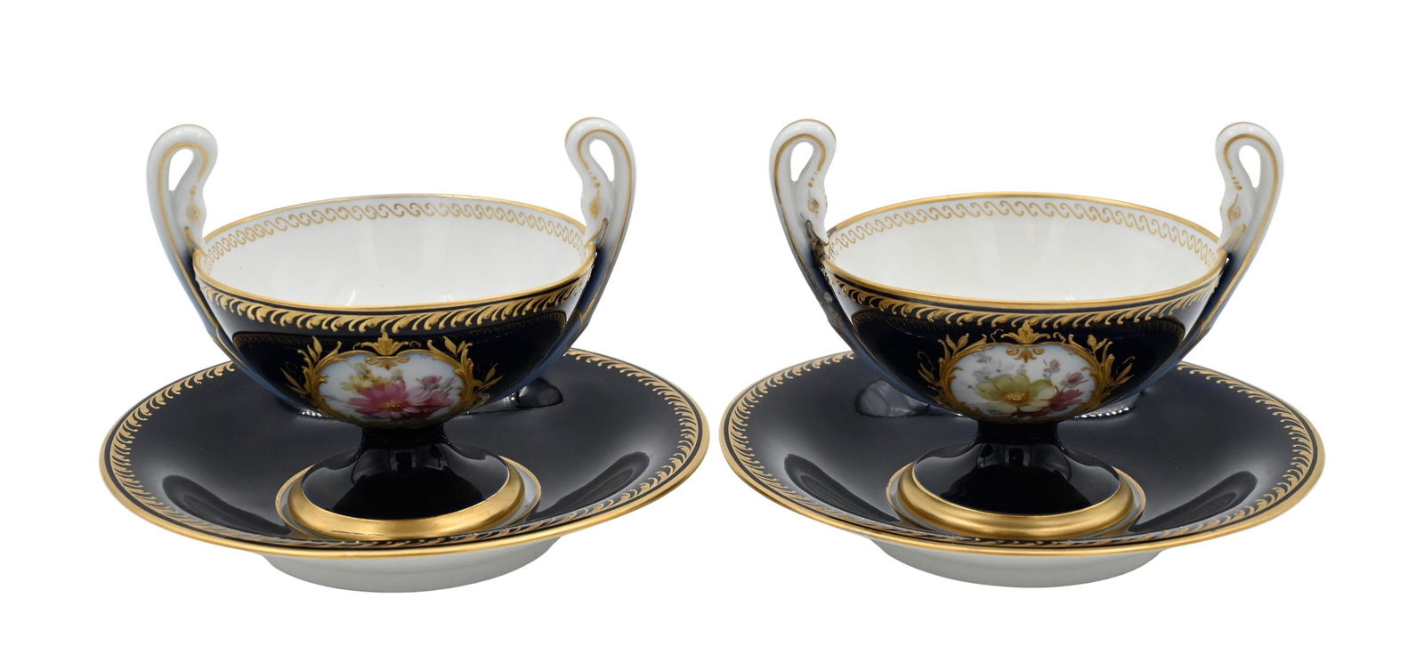 Set of 12 KPM Berlin Porcelain Compotes and Saucers (1 of 8)