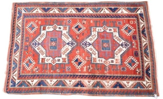Kazak Oriental Throw Rug (1 of 5)