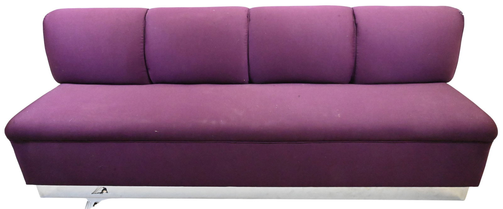 Modernist Upholstered Sofa Set on Chrome Base (1 of 4)