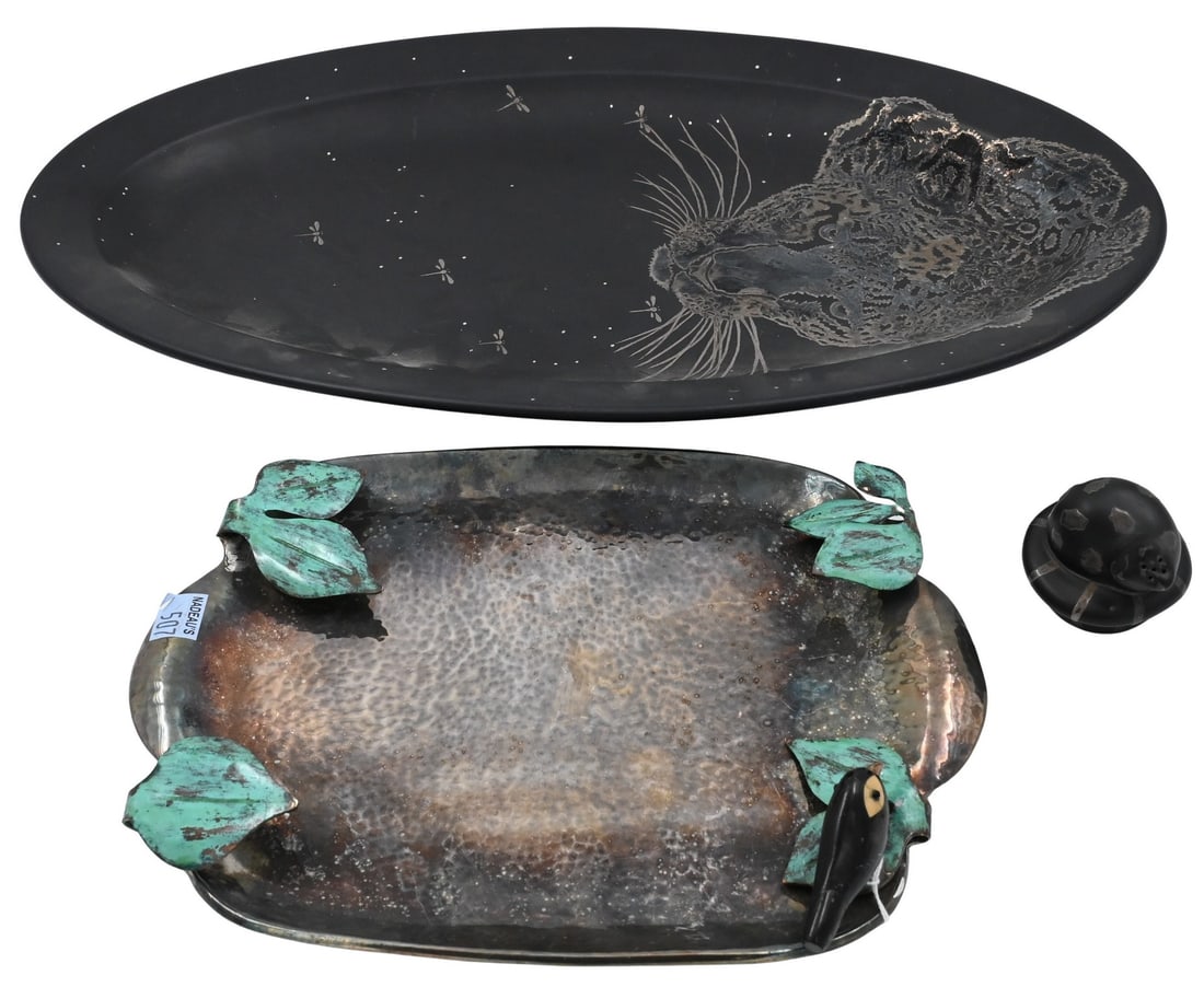 Three Piece Emilia Castillo (Mexican 20th / 21st Century) Silver Overlaid Lot (1 of 7)