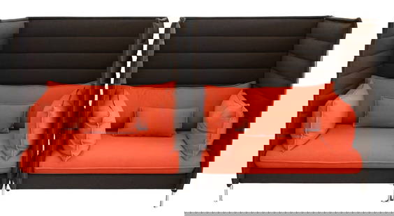Pair of Ronan and Erwan Bouroullec "Vitra" Alcove Sofas: Pair of Ronan and Erwan Bouroullec "Vitra" Alcove Sofas height 53 1/2 inches, width 60 inches, depth 33 inches