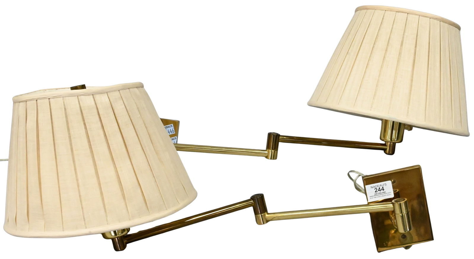 Pair of Hansen Brass Articulating Sconces (1 of 5)