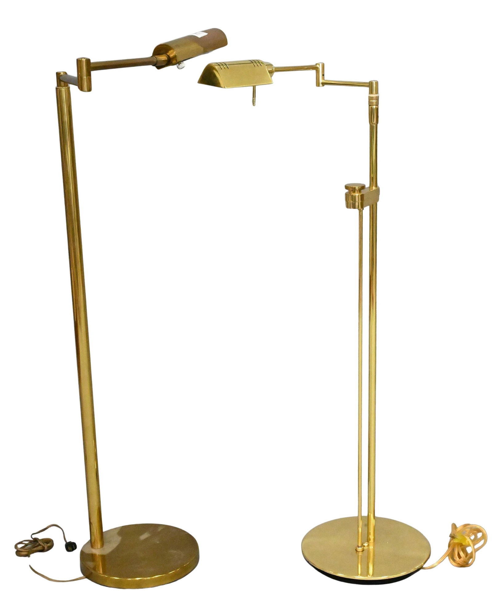 Pair of Articulating Brass Floor Lamps (1 of 5)