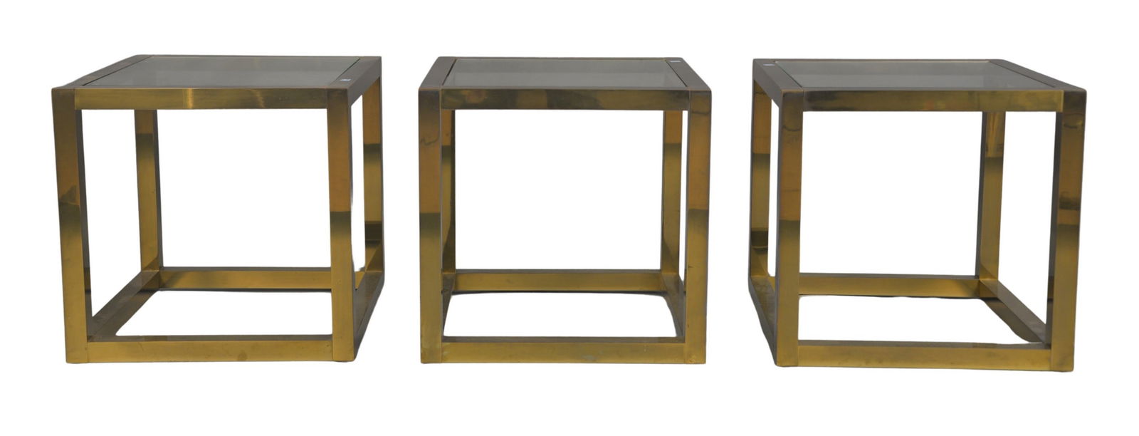 Set of Four Mastercraft Brass Tables (1 of 5)