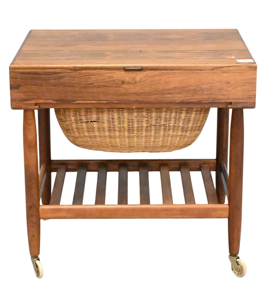 Rosewood Danish Sewing Stand by Ejvind A. Johansson (1 of 3)