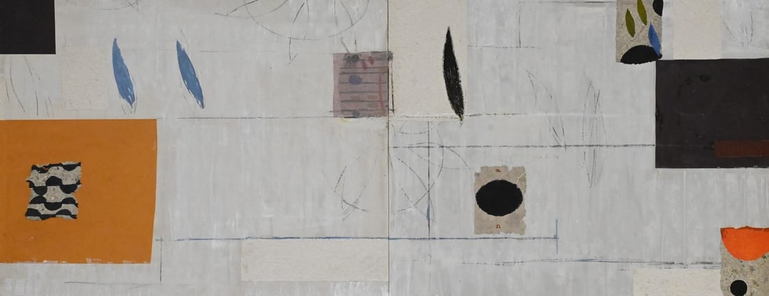 Untitled Abstract with Leaves and Shapes (1 of 3)