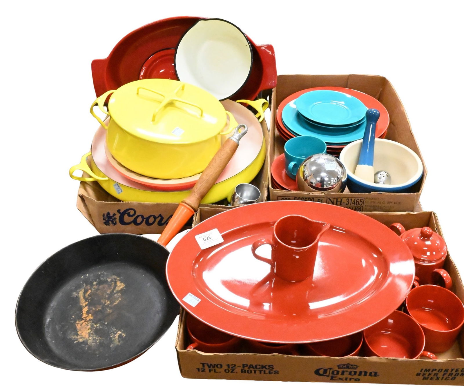 Three Box Lots of Porcelain and Enamel Plates (1 of 7)