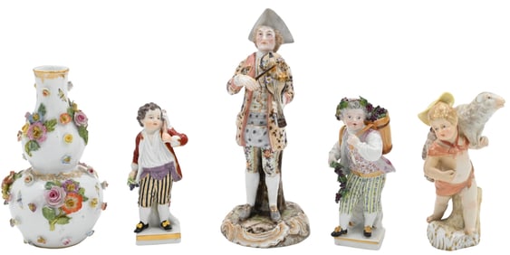 Five Piece Porcelain Figure Group
