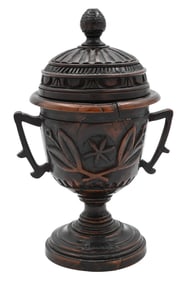 Carved Wood Covered Container