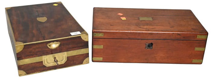 Two Brass Bound Boxes