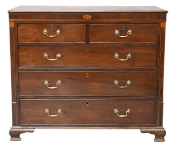George IV Mahogany Inlaid Chest