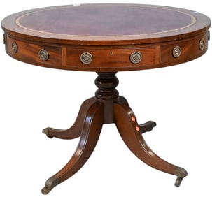 David Lefort Mahogany Federal Style Drum Table
