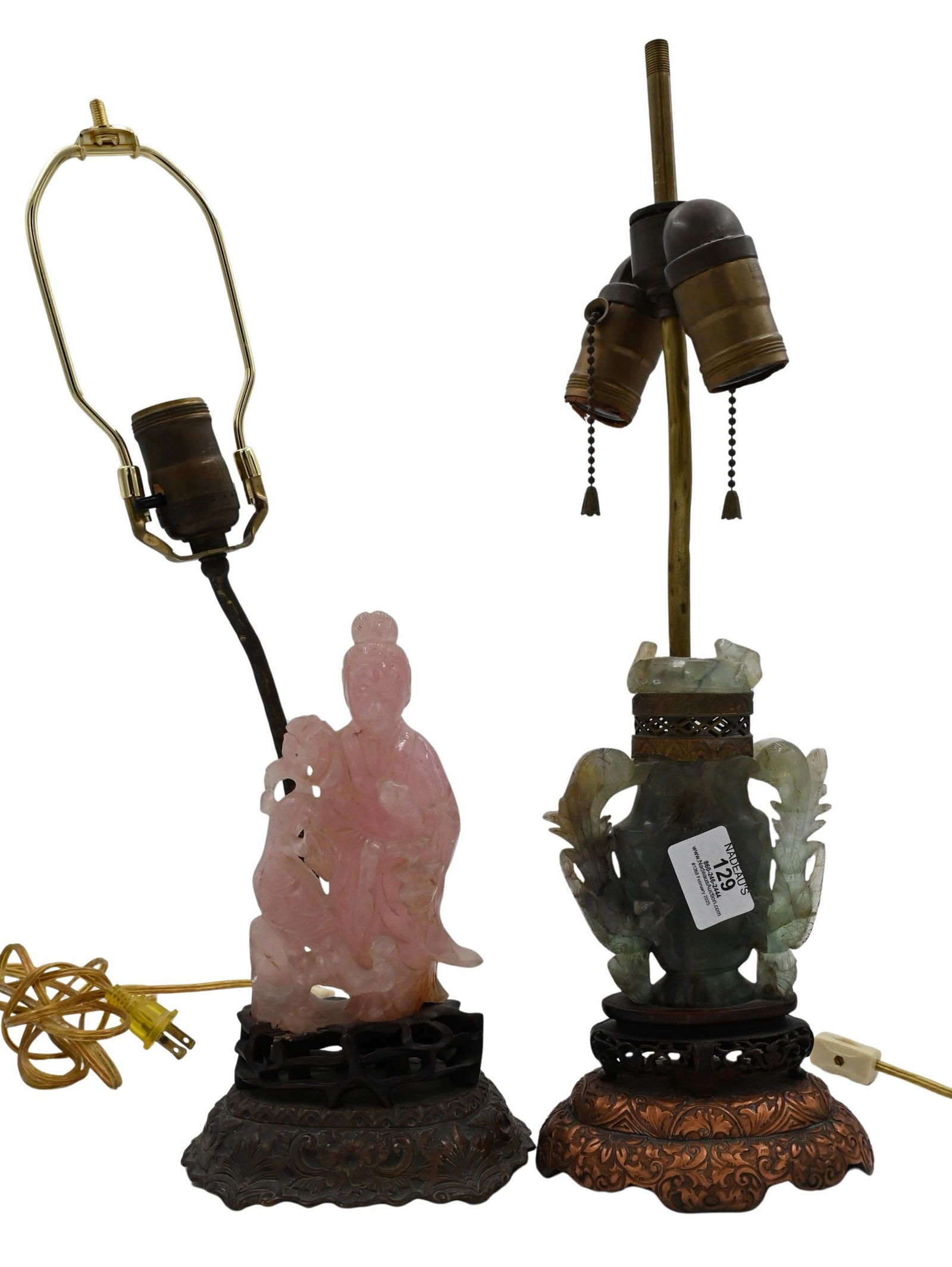 One Chinese Quartz Table Lamps (1 of 6)