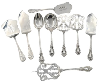 Nine Piece Lunt Sterling Silver Service Pieces