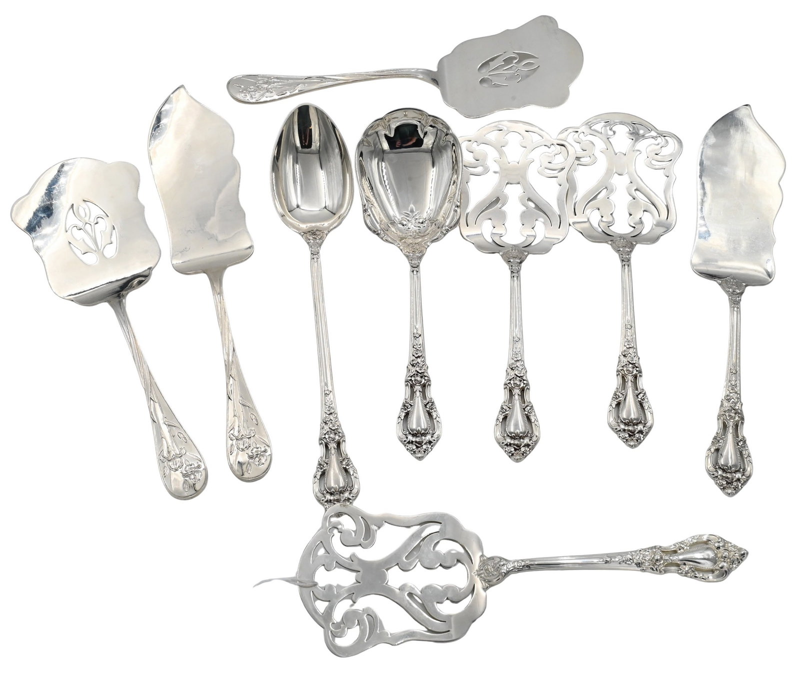 Nine Piece Lunt Sterling Silver Service Pieces (1 of 8)