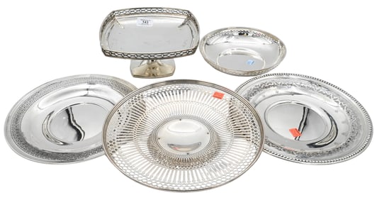 Five Piece Lot of Pierced Sterling Silver