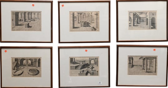 Eight: Hans Vredeman de Vries (Netherlands 1527-1609) Book Plates from "Renaissance Perspectives"