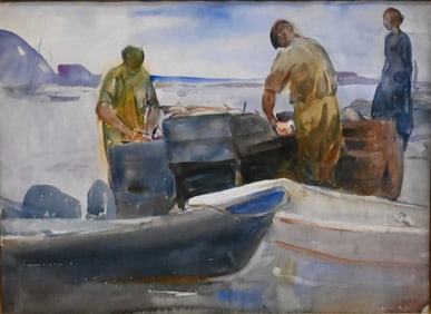 Double Sided Alice Kent Stoddard (American 1883-1976) Framed Piece