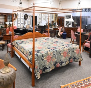 Eldred Wheeler Figured Maple King Size Bed