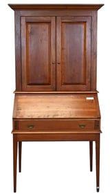 D.R. Dimes Cherry Secretary Desk in Two Parts