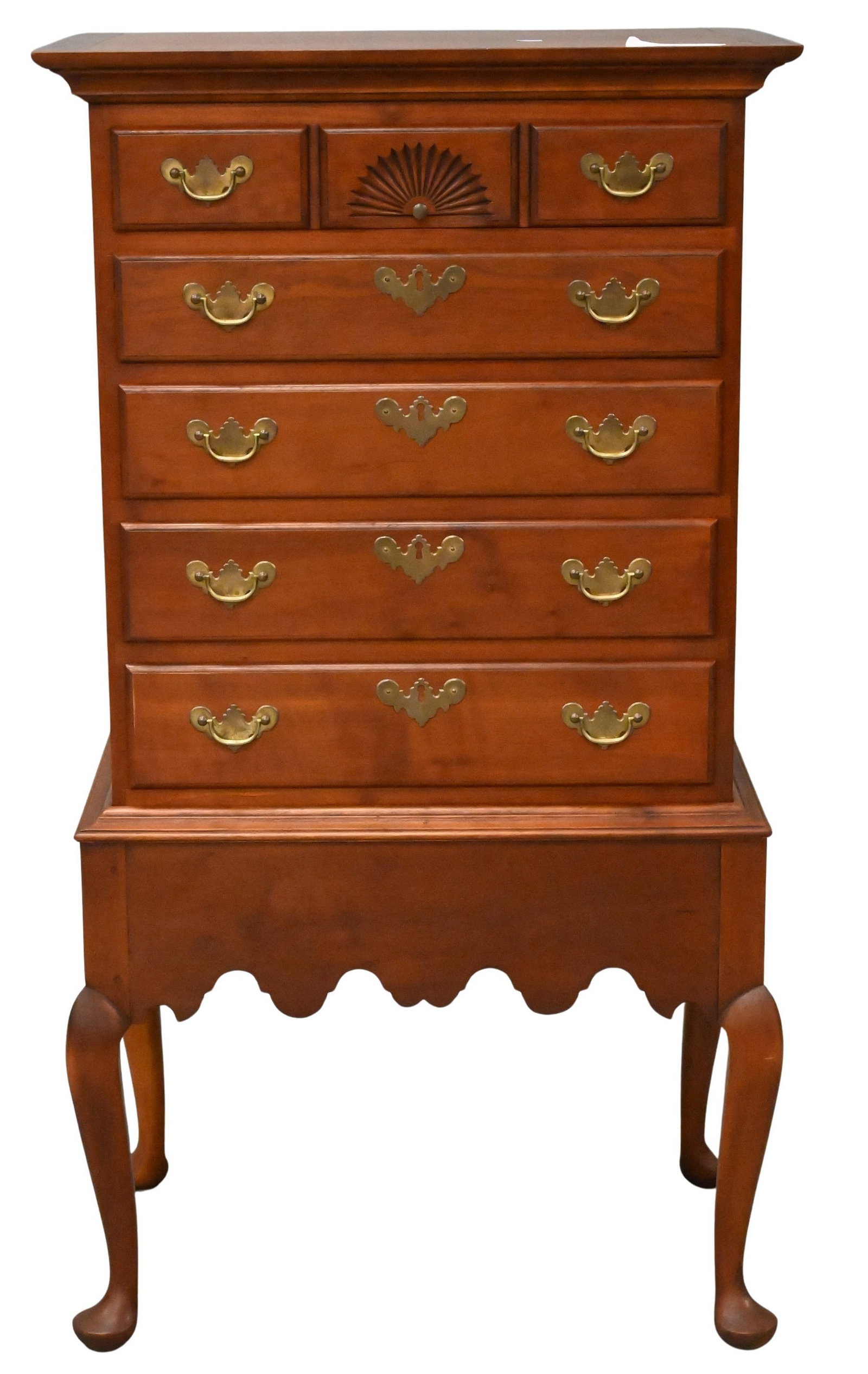 Eldred Wheeler Cherry Queen Anne Style Miniature Chest on Frame (1 of 4)