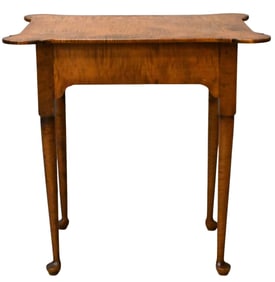 Atelier Perusse Queen Anne Style Tiger Maple Tea Table