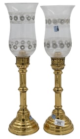 Pair of Russian Brass Candlesticks